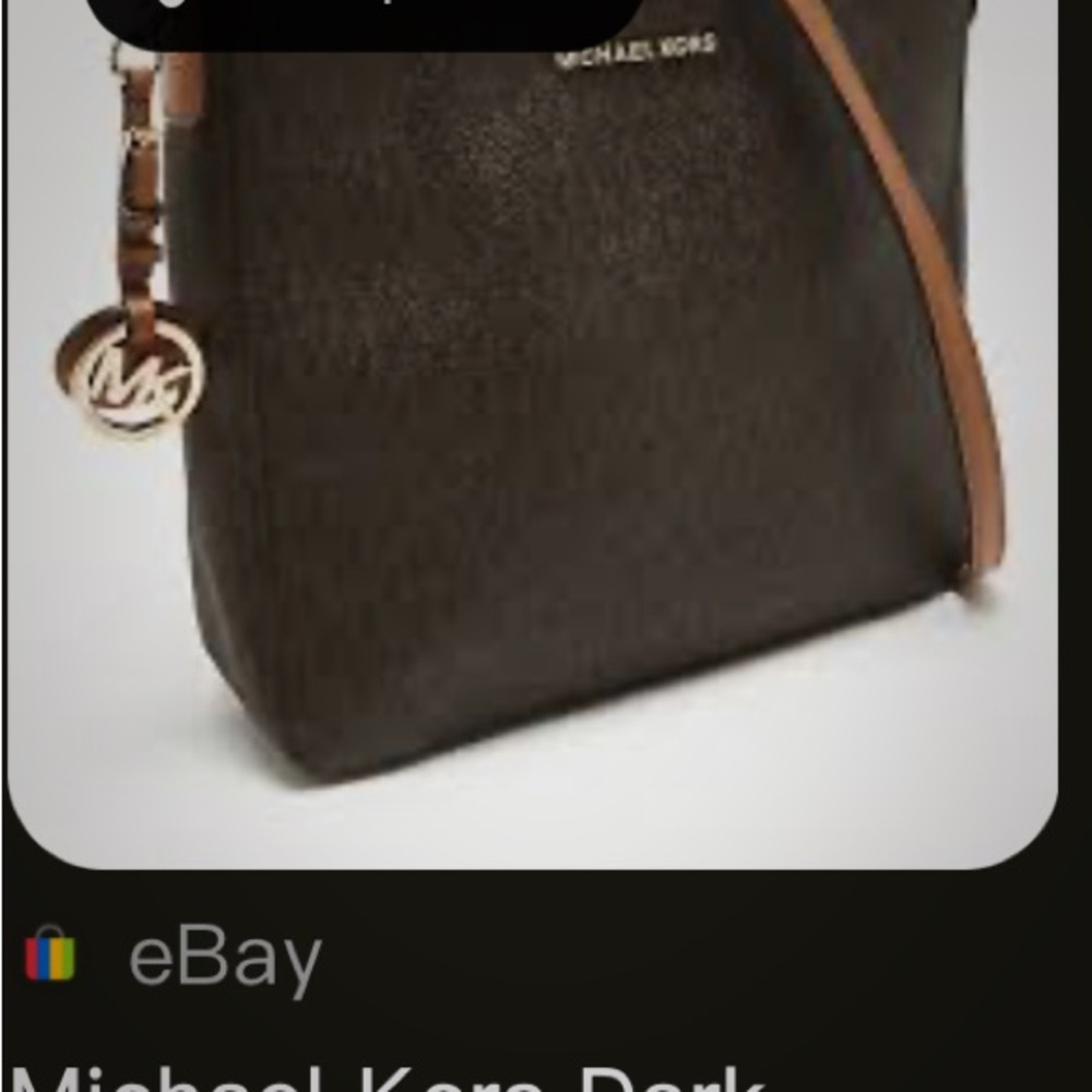 Michael Kors Brown Messenger Bag with Signature MK Monogram - Picture 3 of 14